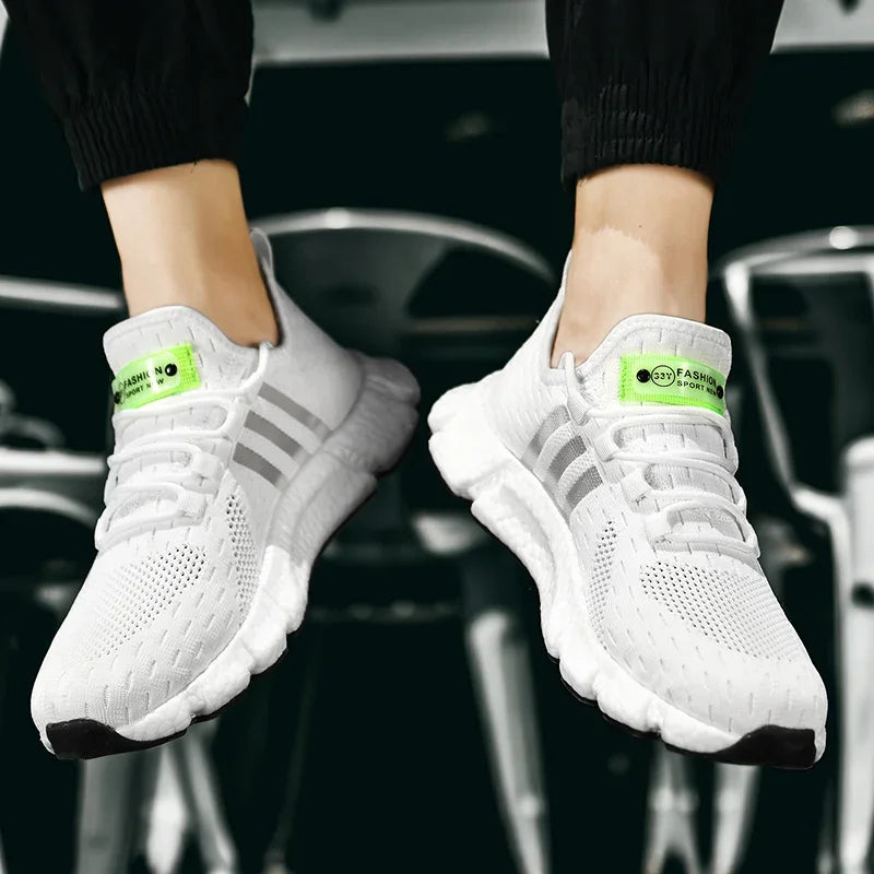 Zapatillas de deporte unisex para correr para hombres y mujeres, zapatillas deportivas informales, zapatillas de tenis ligeras para exteriores, zapatillas deportivas de malla, zapatillas clásicas suaves 46