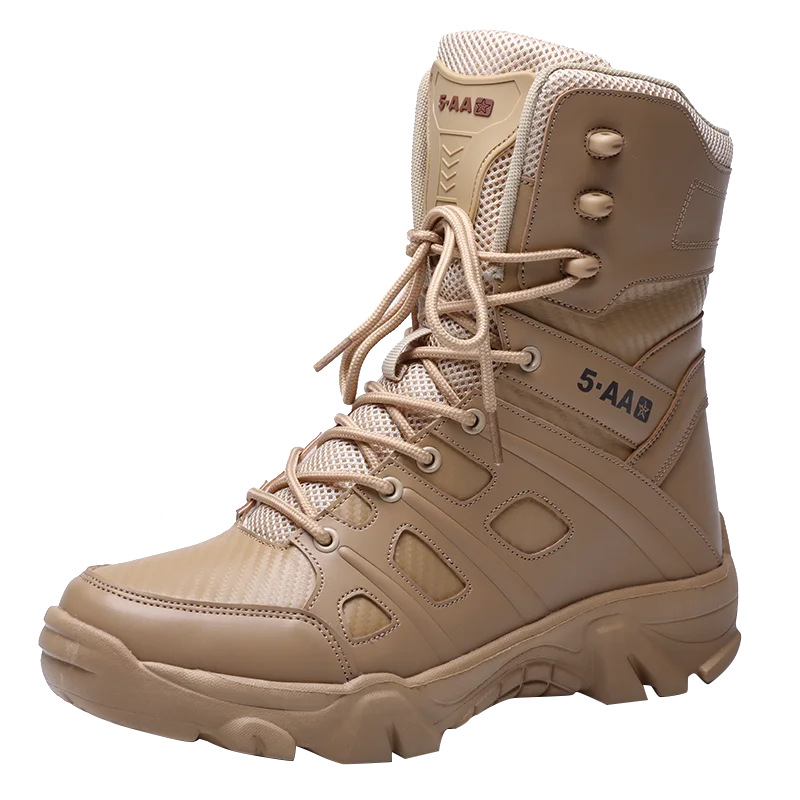 Big Size 47 Men's Boot Combat Mens Ankle Boot Tactical Warm Fur Army Boot Male Shoes Work Safety Shoes Motocycle Boots