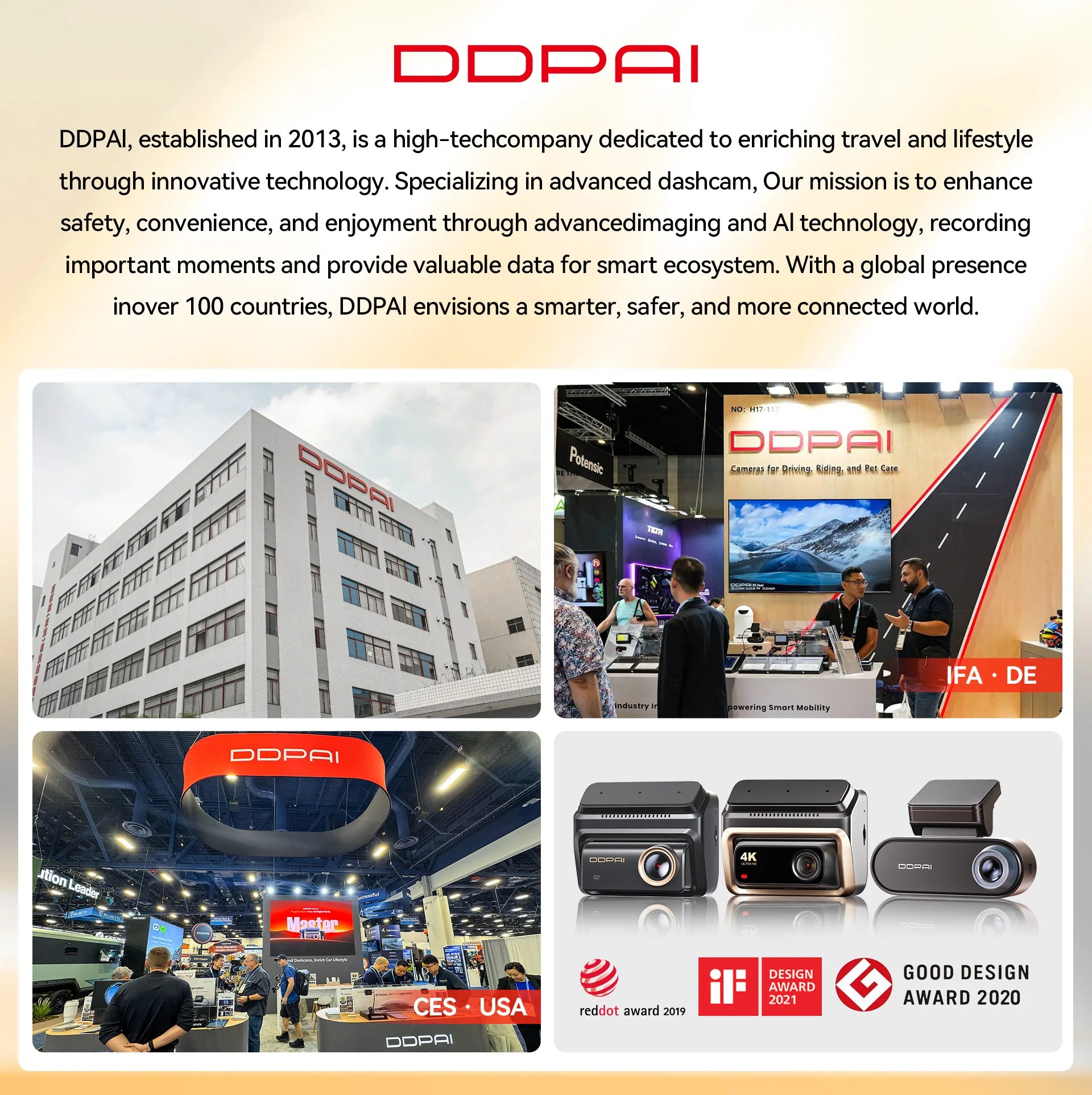 DDPAI Dash Cam N5 Dual Front and Rear 4K Ultra HD Resolution Dash Camera NightVIS ADAS GPS Auto record