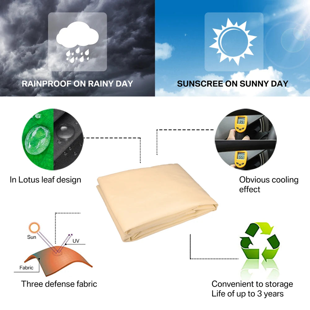 Toldo vela de sombra impermeable de gran tamaño de 5 x 3 m/4 x 3 m, protección solar para exteriores, jardín, patio, piscina, red de sombra para acampar