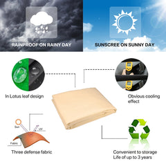 Toldo vela de sombra impermeable de gran tamaño de 5 x 3 m/4 x 3 m, protección solar para exteriores, jardín, patio, piscina, red de sombra para acampar