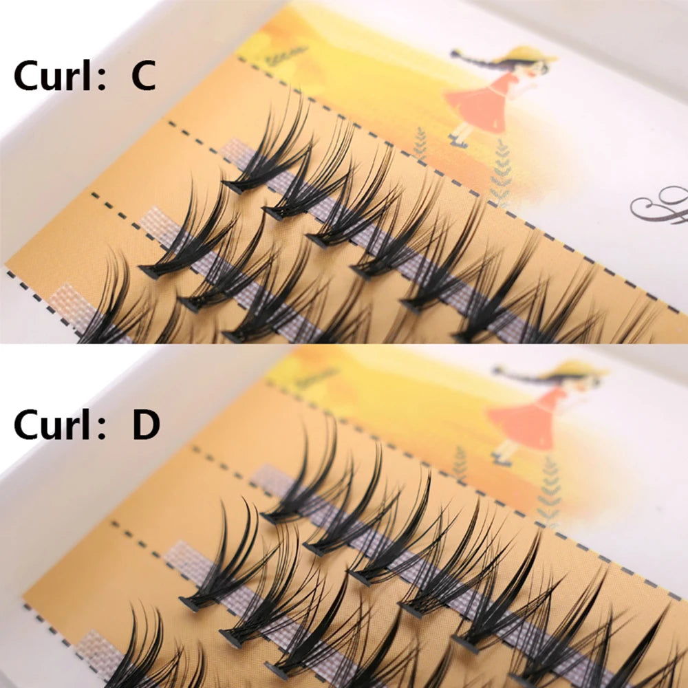 20D/30D Mink Eyelashes 1 Box /60 Bundles Natural eyelashes extension 3D Russia Individual Eyelash Cluster Makeup Tools Eye black
