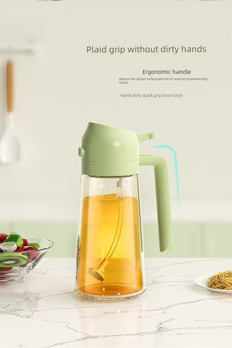 Fuel Injector For Home Food Grade Atomization Kitchen Non-Oil-Stick Dual-Use Two-in-One Oil Dispenser Glass Oil Tank