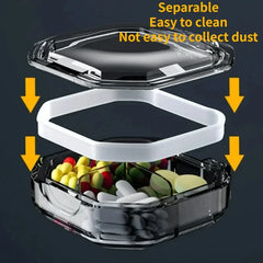 6 Grids Pill Storage Box Travel Medicines Storage Box Drug Separation Mini Portable Organizer Container With Seal Ring