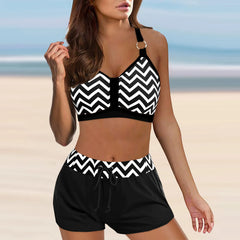 High Waisted Sexy Bikinis Sets For Womens Color Block Push Up 2 Piece Swimsuits Brazilian Beach Bathing Suit Oversized M-Xxl