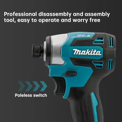 2025 Makita DTD173 bule 18v Brushless Lithium-ion Impact Driver Power Tool Multifunctional Tool, Drill Bit, Power Tool