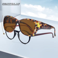 CRIXALIS Fit Over Cover Prescription Glasses Multifunction Sunglasses Women Oversized Driving Goggles Sun Glasses UV Protection