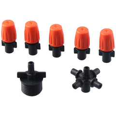 Adaptador de montaje de 1/2" para boquilla de 5 cabezales para riego por aspersión de jardín