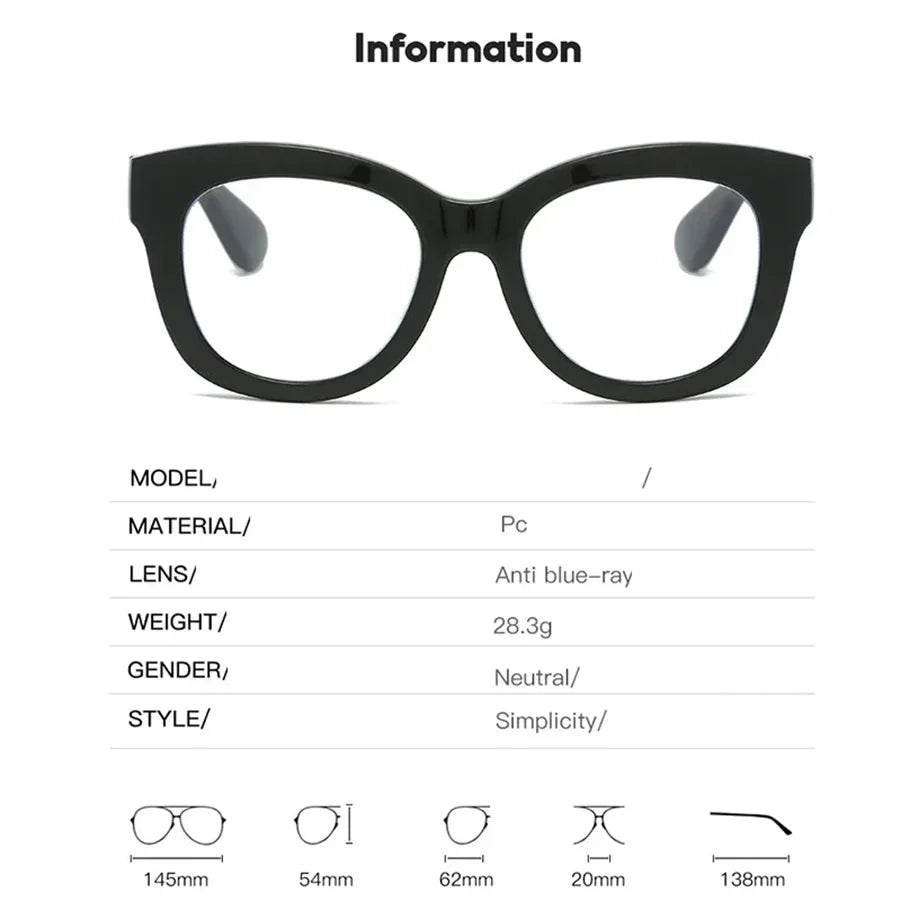 JNPCXI Gafas de moda con forma de ojo de gato y patillas de primavera para mujer, montura transparente, anti-Blu-Ray, gafas retro para hombre, montura óptica, gafas de lectura