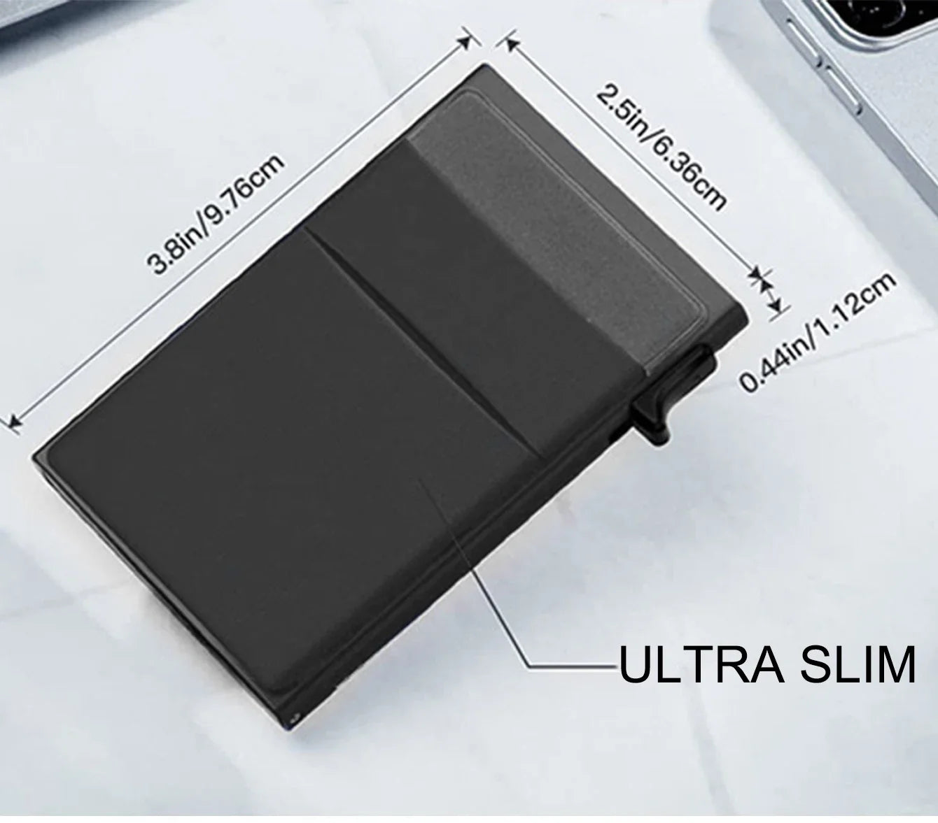 Rfid Credit Card Holder Men Thin Slim Mini Minimalist Wallets Luxury Metal Bank ID Cardholer Case Wallet for Men Carteras \[]pl/