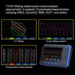 TOOLTOP 5 Channels Digital Oscilloscope 4.3-Inch WIFI & USB Connection 1MHz 3Msps Digital Oscilloscope Electrical Inspection