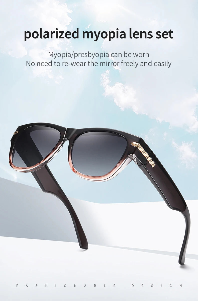 Women Polarized Sunglasses Men Myopia Set Sun Glasses UV400 Ultralight TR90 Eyeglasses Frame Beach Fishing Anti Glare Eyewear