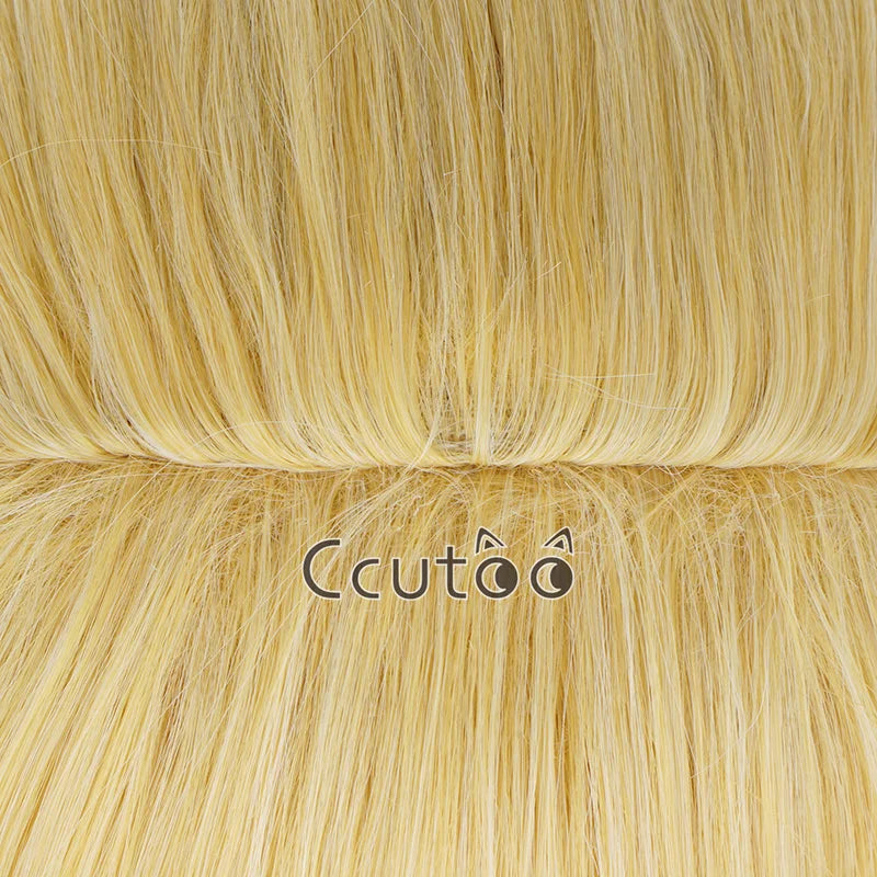 Winry Rockbell Wig From Anime FULLMETAL ALCHEMIST Golden Long Synthetic Hair Chip Ponytail Cosplay Costume Wigs