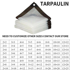 Lona gruesa transparente impermeable para jardín, lona de polietileno transparente a prueba de lluvia, cubierta para plantas, tela aislante para cobertizo con ojales