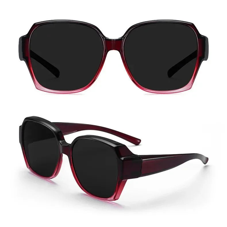 Travel Night Vision Driving UV400 Goggles Men Women Polarized Sunglasses Wear Over Myopia Prescription Glasses Vintage Outdoor