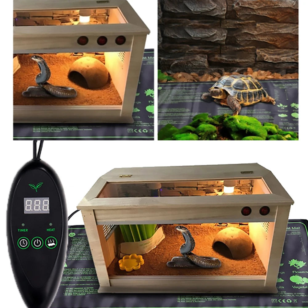 Esterillas térmicas para plántulas, almohadilla térmica impermeable con controlador de temperatura, alfombra para germinación de semillas hidropónicas de plantas y propagación