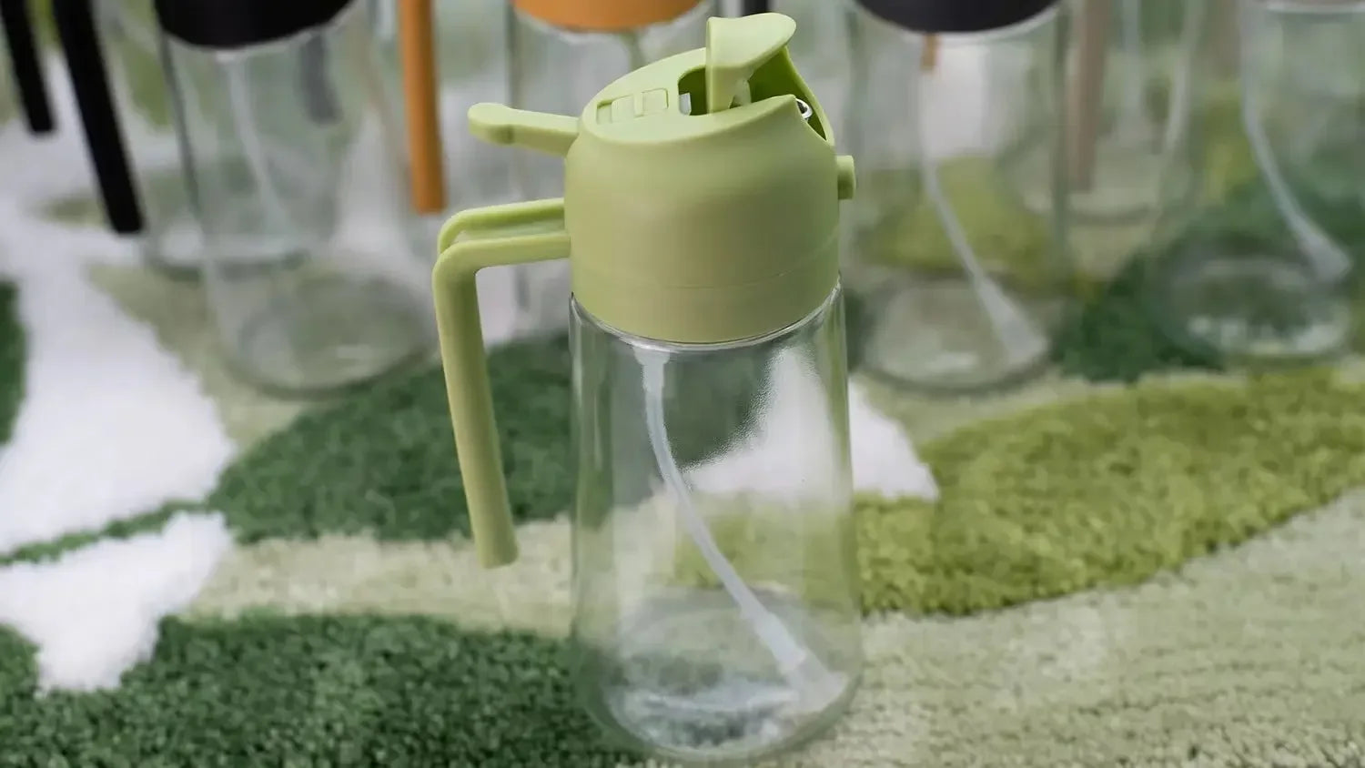 2in1 500ml Glass Oil Sprayer Oil Spray Bottle Oil Tank BBQ Kitchen Baking BBQ Picnic Kitchen Tools for Businesses