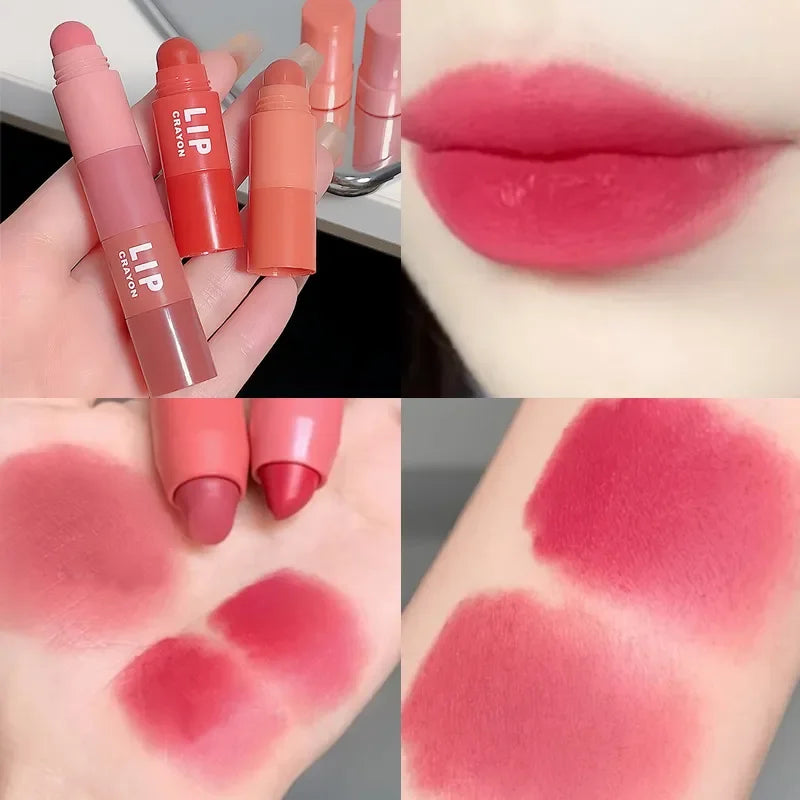 4 In 1 Matte Lipstick Pencil Kit Combo Velvet Sexy Red Lip Tint Non-stick Cup Multicolour Lipstick Pen Makeup Lips Cosmetic Set