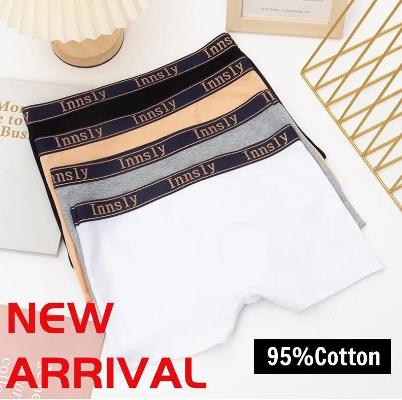 3Pcs/Set Women Boyshort Boxer Cotton White Underpant Elastic Big Size Panties Female Underwear Protective Shorts Under The Skirt