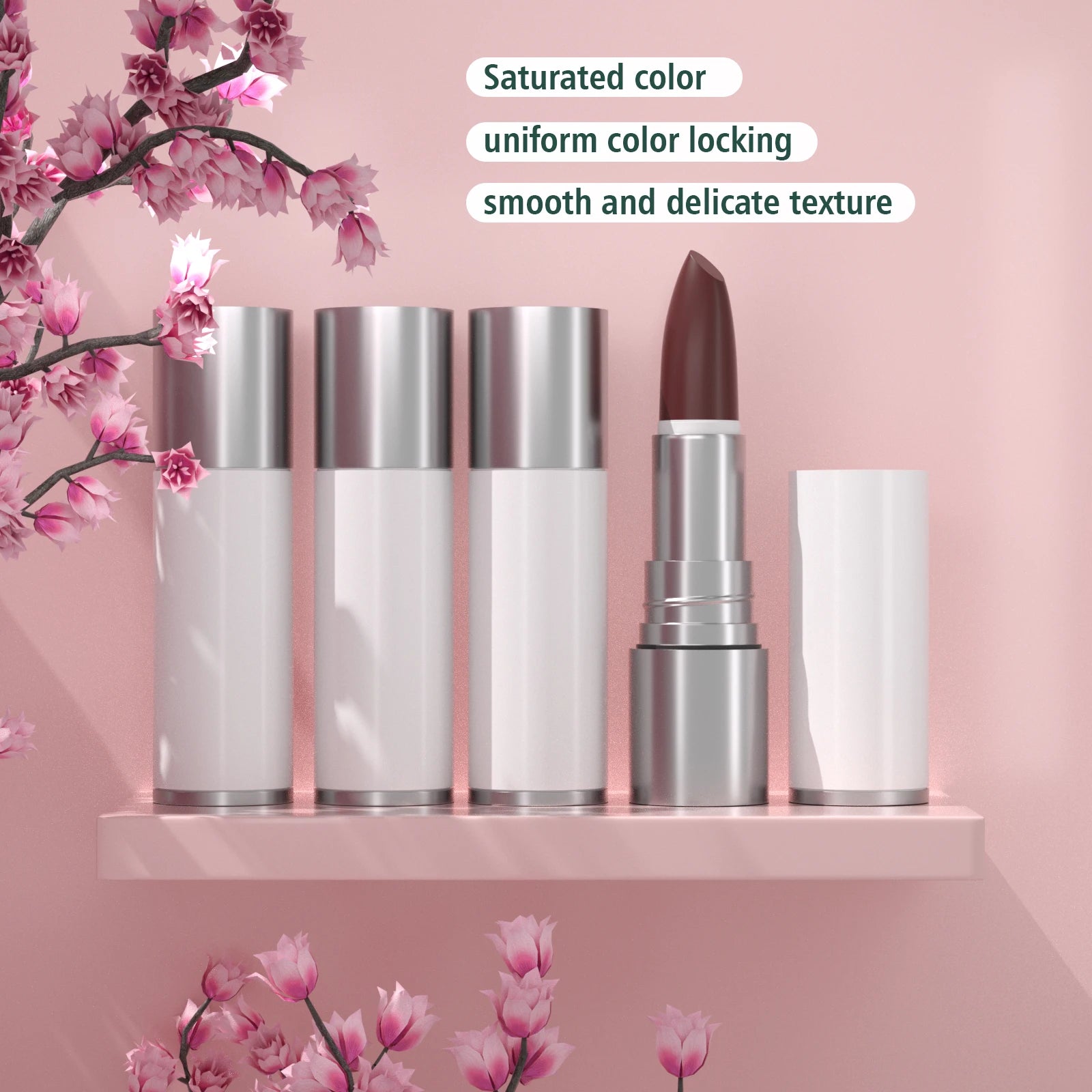 Séfralls THOUSAND KISSES COLORFUL LIPSTICK SET 3.5G/0.12OZ*4PCS Long Lasting Quick-drying Non-Stick Cup Matte Lip Stain Kit