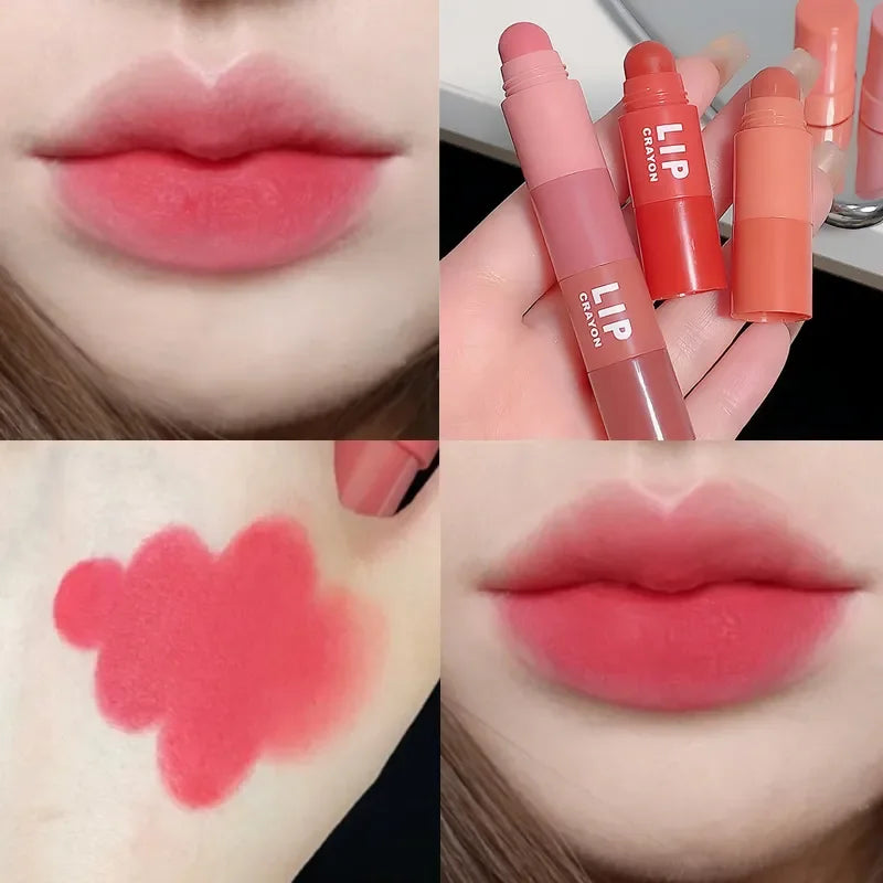 4 In 1 Matte Lipstick Pencil Kit Combo Velvet Sexy Red Lip Tint Non-stick Cup Multicolour Lipstick Pen Makeup Lips Cosmetic Set