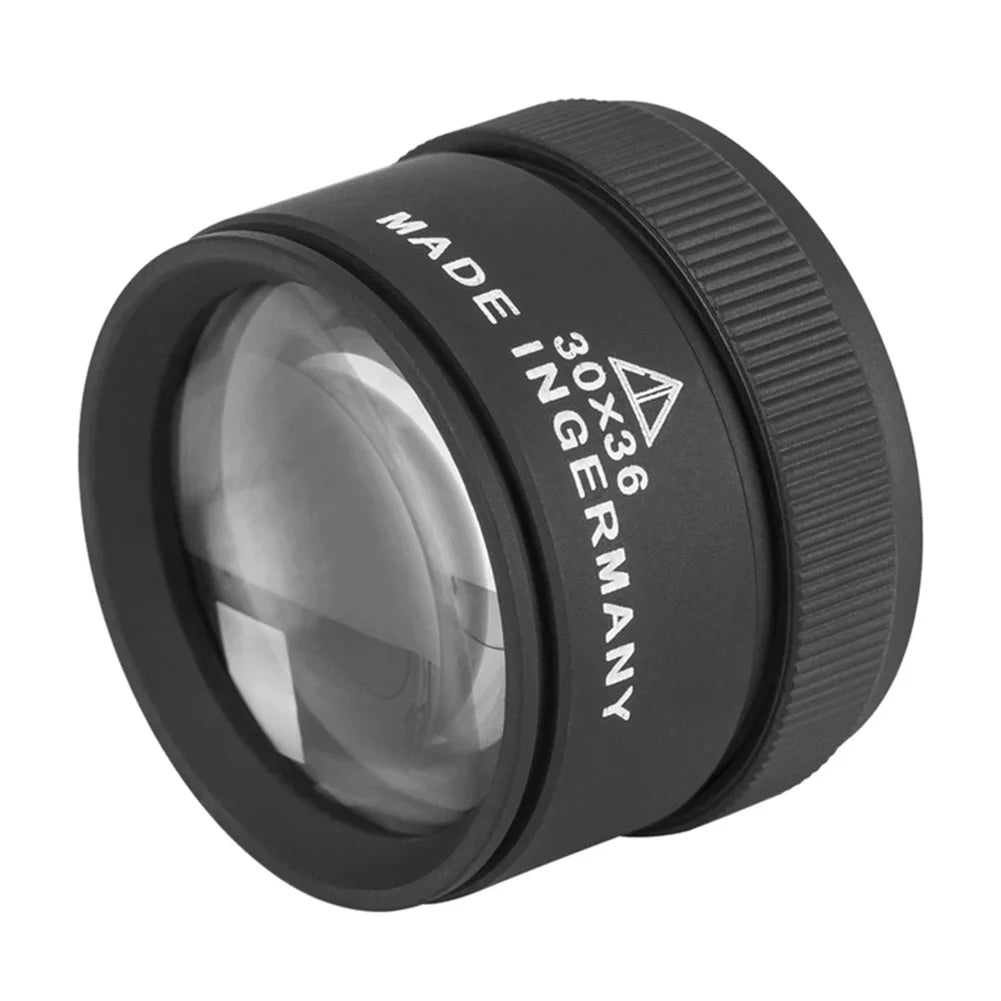 30X 36mm Magnifying Glass for Precision Work K9 Optical Lens Monocle Watch Magnifier Loupe Handheld Coin Stamps Jewelry Loupe