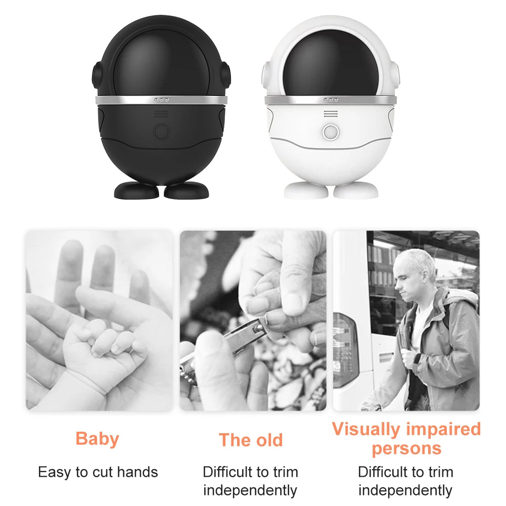 Electric Nail Clipper Safety Automatic Fingernail Clipper Portable Nail Trimmer for Kids Adults Elderly