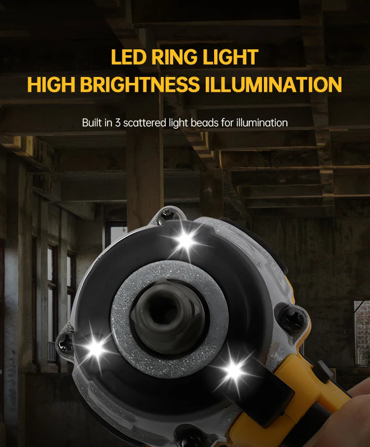 Dewalt DCF880 Cordless Electric Brushless Wrench Impact LED Light 3250RPM 205N.m Wireless Power Tool for Home Improveme