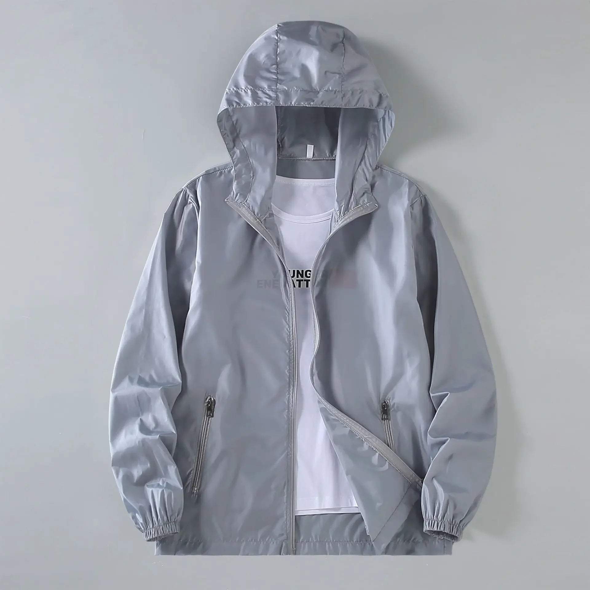 Herren Sommer Ultradünne Sonnenschutzkleidung Koreanischer Stil Lässige Vielseitige Leichte Jacke Lockere Passform Atmungsaktiver Mantel