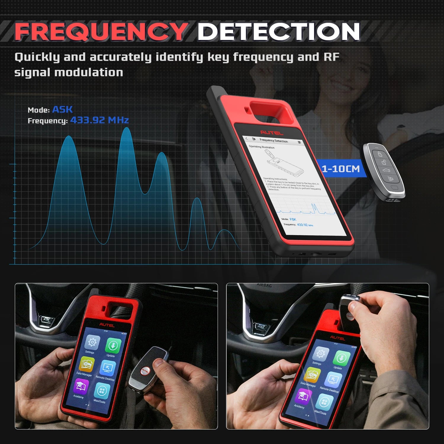 Autel MaxiIM KM100 KM100X Key Fob Programming Tools Auto key Programmer 60s Key Generation OBD IMMO Key Learning Key Free Update