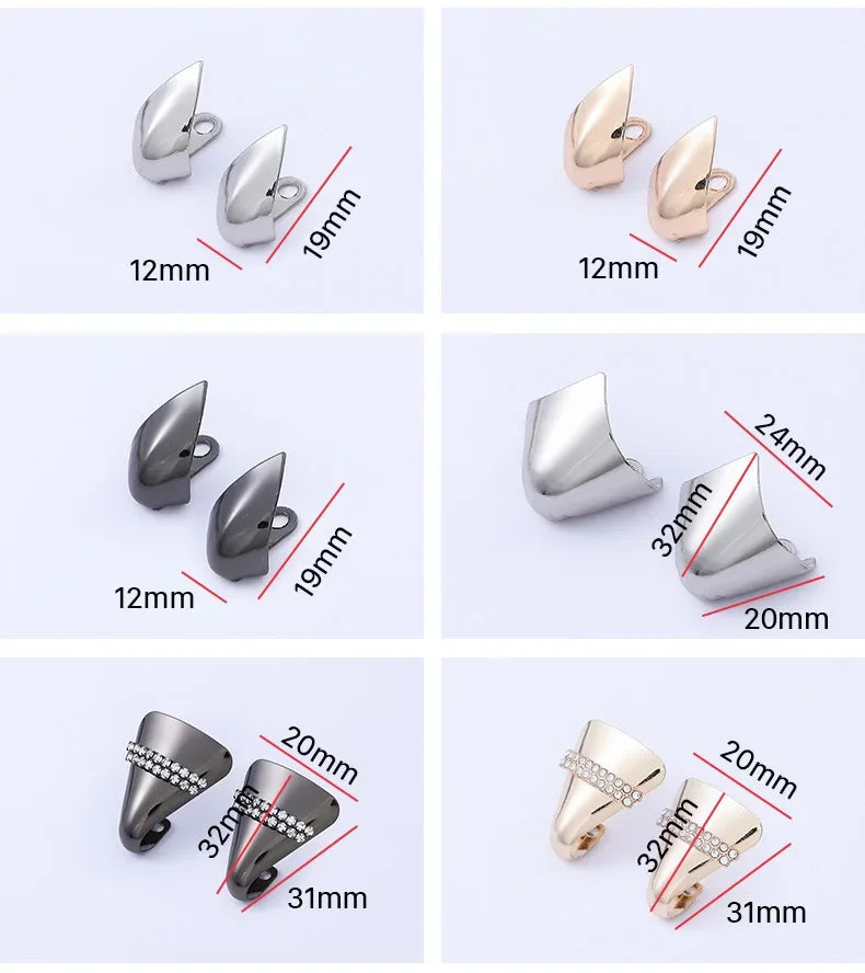 Women Shoes Point Protector Flat Shoe Tips Cap Accessorices High Heel Metal Toe Cap Wear and Tear Concealer Anti-kicking Leather