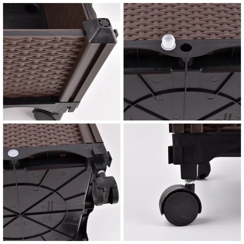 Cama de jardín Balcón Caja de plantación de vegetales grande Maceta de cultivo de flores cuadrada reutilizable ensamblada Equipo de plantación de patio de casa