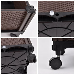 Cama de jardín Balcón Caja de plantación de vegetales grande Maceta de cultivo de flores cuadrada reutilizable ensamblada Equipo de plantación de patio de casa