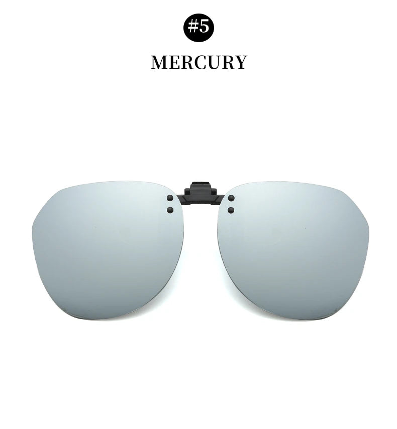 DOHOHDO New Men Women Clip On Sunglasses Polarizing UV400 Protention Vintage Clip Polarized Glasses Night Vision Driving Goggles