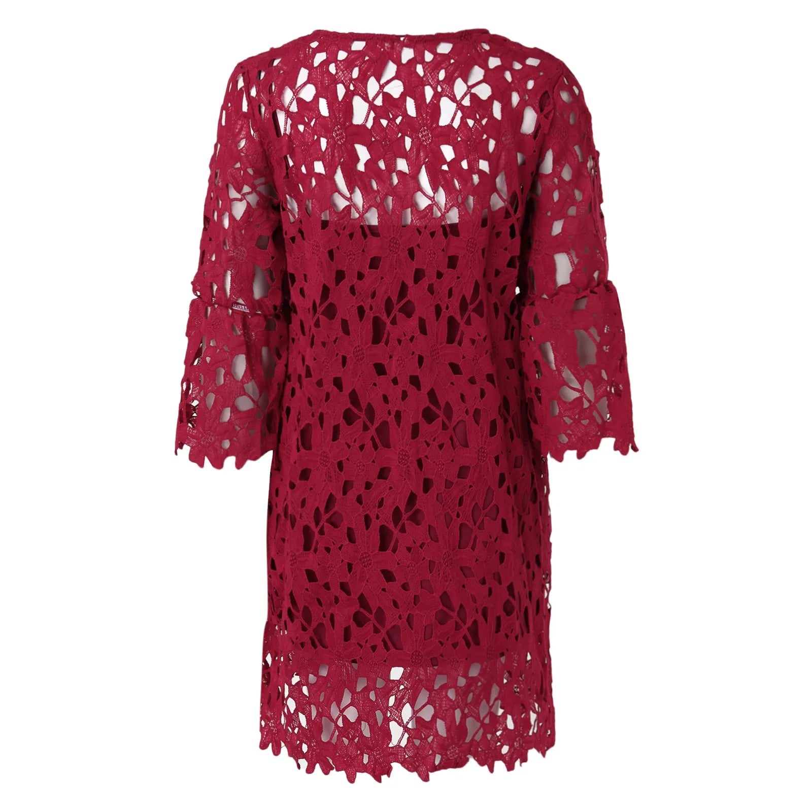 Retro Boho Floral Lace White Dresses Woman 2pcs Ethnic Style Hollow Cover Ups Beach Dress And Crop Tops Bather Bathing Suit