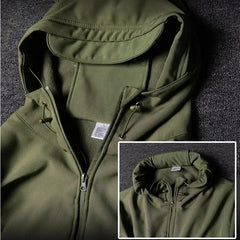 Herren Camouflage Taktik Set Army Sharkskin Wasserdichte Kapuzenjacke Winter Fleece Arbeits Cargo Anzug Multi-Tasche Softshell Freizeithose