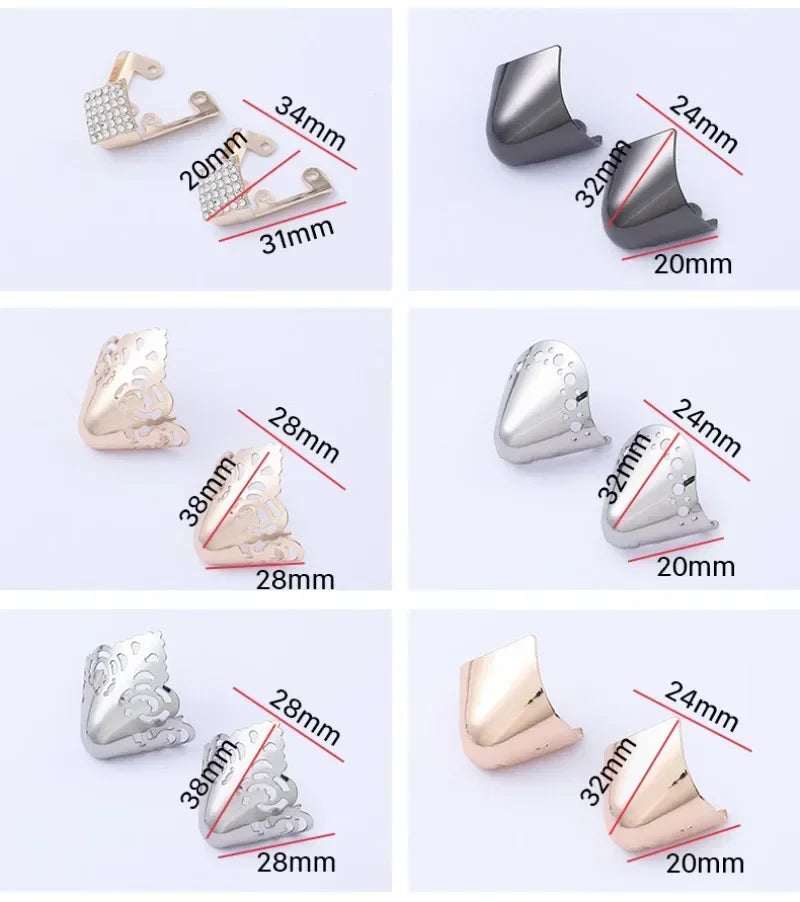 Women Shoes Point Protector Flat Shoe Tips Cap Accessorices High Heel Metal Toe Cap Wear and Tear Concealer Anti-kicking Leather