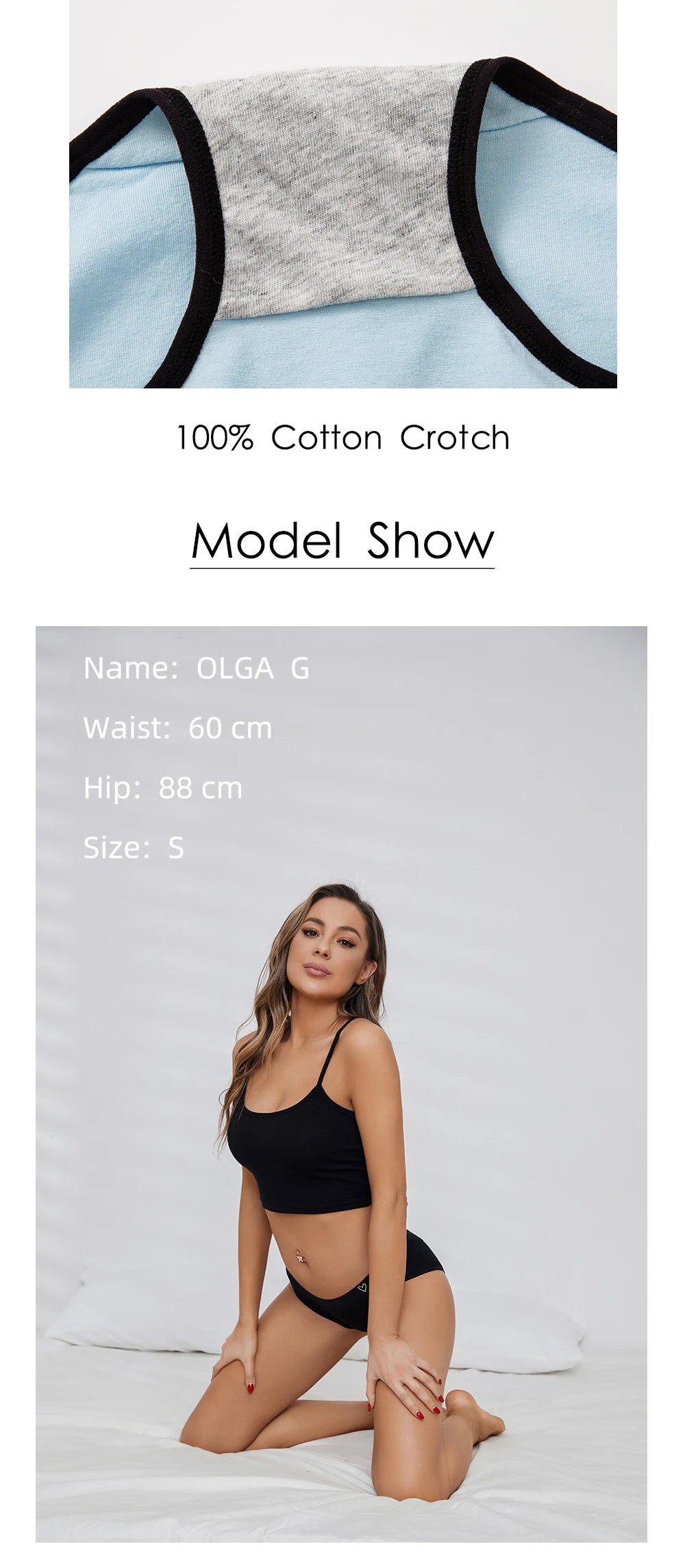 BANNIROU 3Pcs Women's Briefs Cotton Sports Fitness Low-Rise Solid Soft Breathable Panties Lingerie Underwear For Woman Intimates