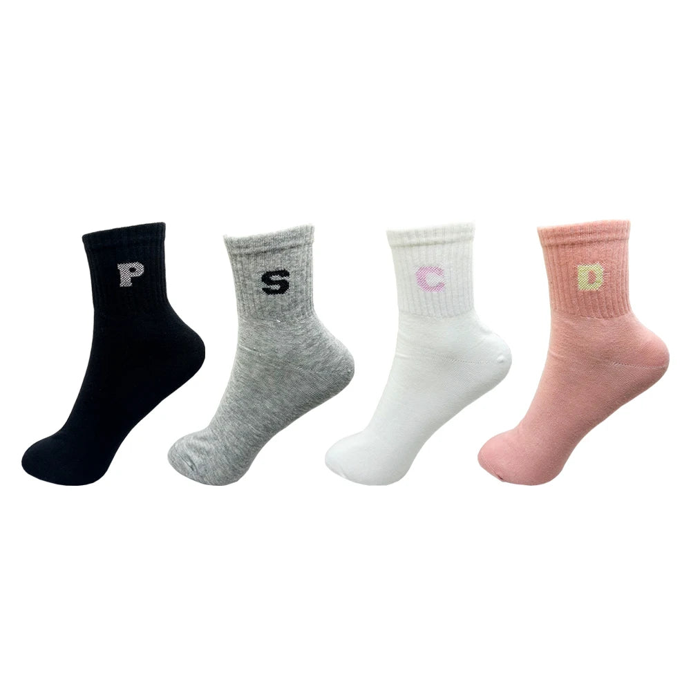 4 Pairs Woman Cotton Socks Kawaii Cute Socks For Women Cotton Female Socks Set Japanese style Stylish