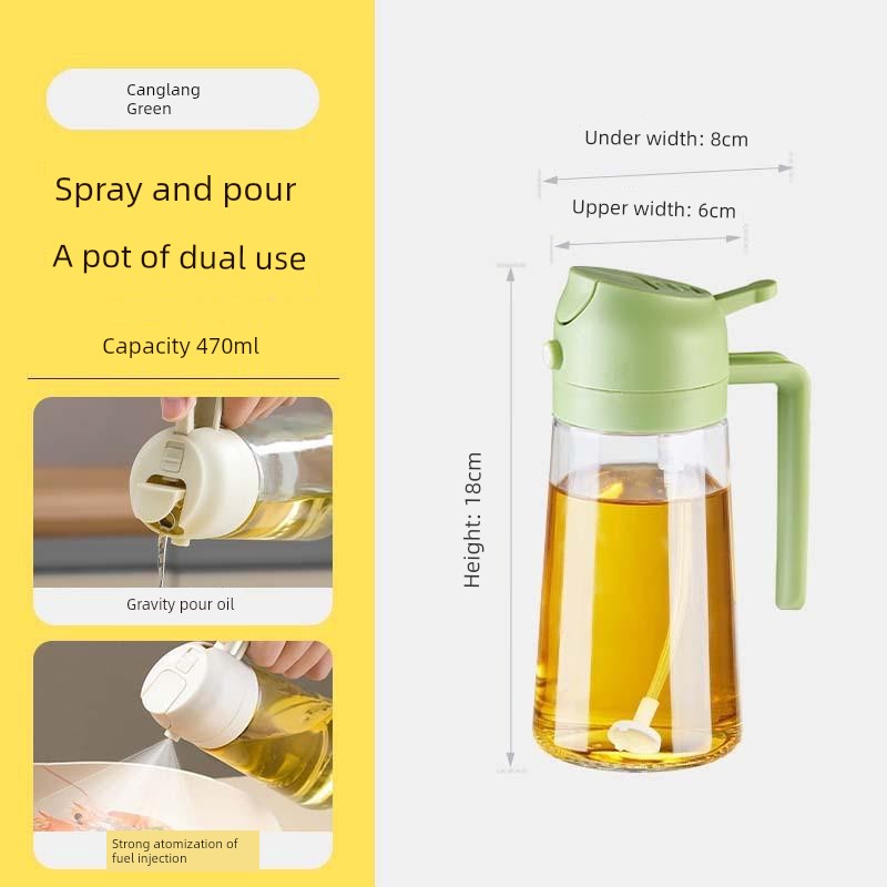 Multifunctional Fuel Injector Glass For Home Food Grade Dual-Use Two-in-One Large Capacity Pressing Oiler