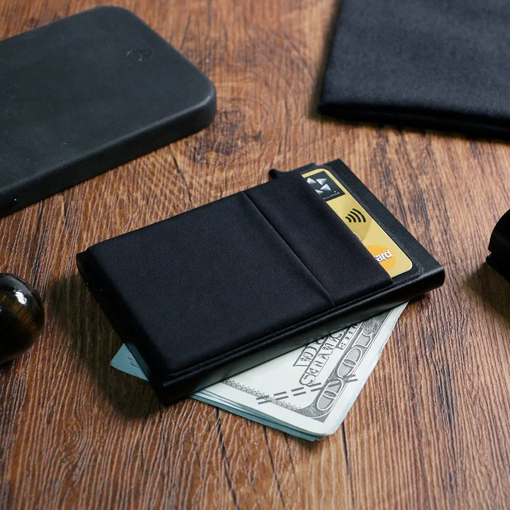 Rfid Credit Card Holder Men Thin Slim Mini Minimalist Wallets Luxury Metal Bank ID Cardholer Case Wallet for Men Carteras \[]pl/