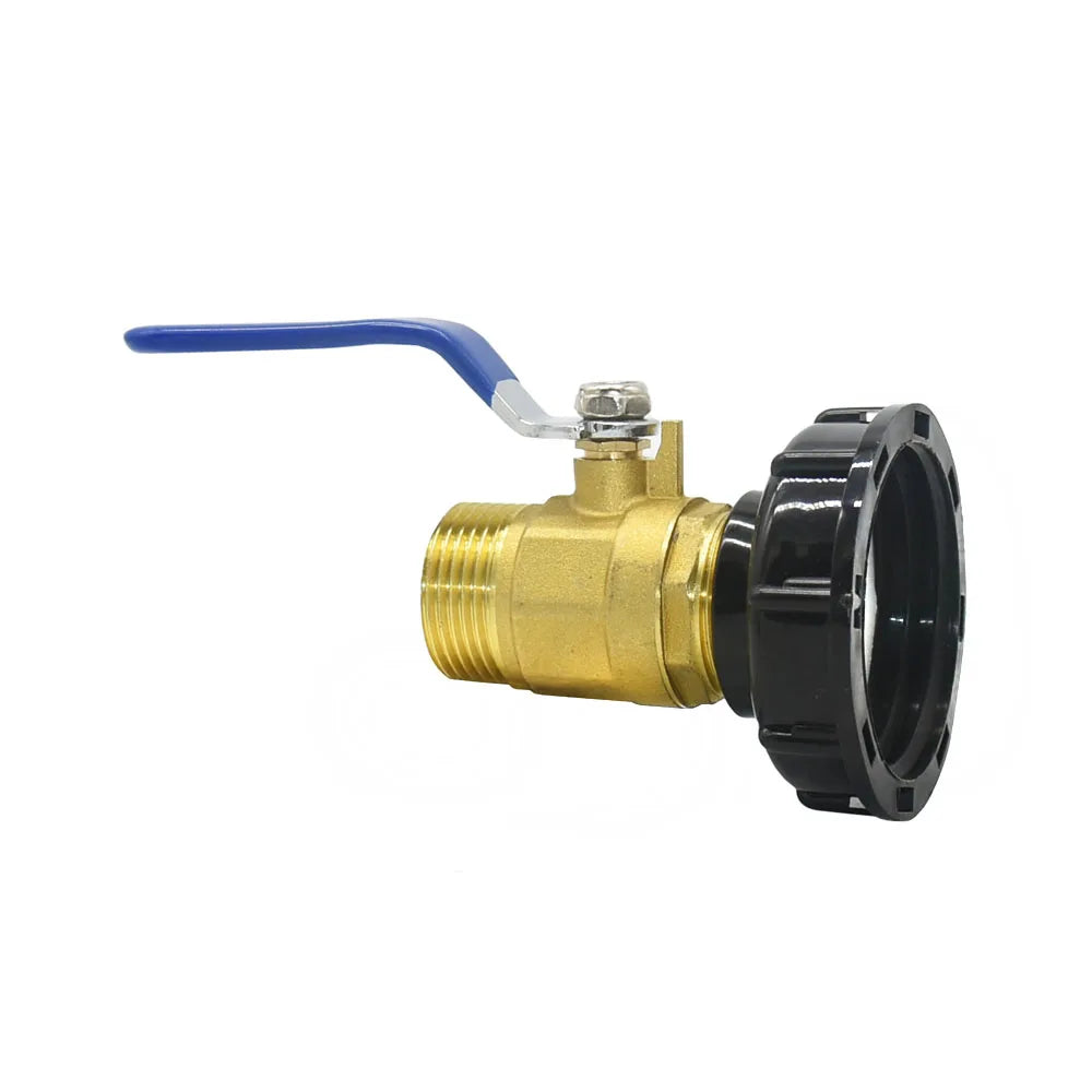 Adaptador de grifo para tanque IBC con rosca S60 x 1/2 3/4 de 1 pulgada, conexión rápida para manguera de jardín, válvula de tanque de aleación