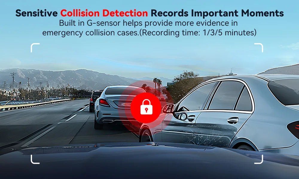 REDTIGER  A4 4k Dash Cam Front and Rear Drive Recorder GPS& 5G WiFi Touch Screen Night Vision 24H Parking Mode Voice Control