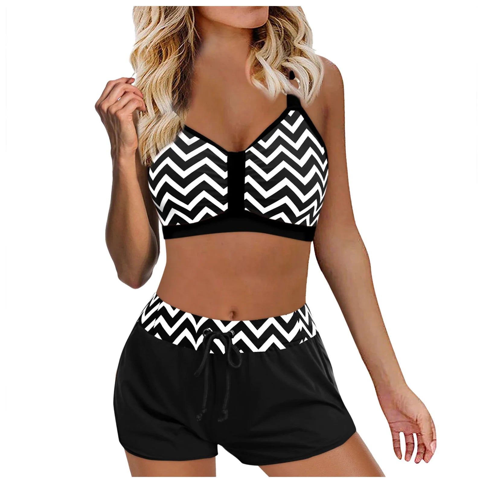 High Waisted Sexy Bikinis Sets For Womens Color Block Push Up 2 Piece Swimsuits Brazilian Beach Bathing Suit Oversized M-Xxl