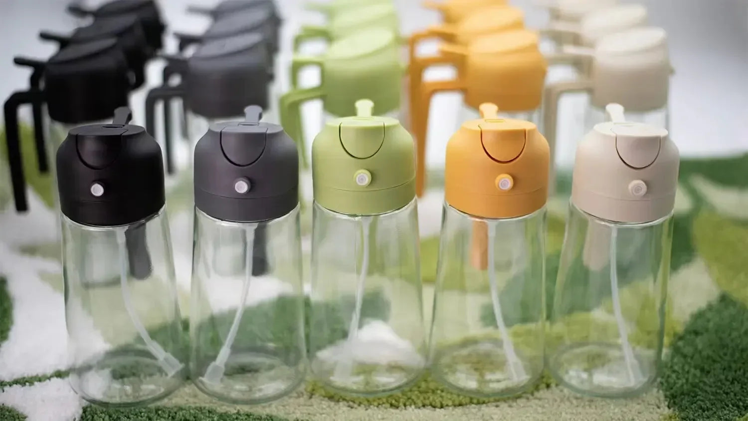 2in1 500ml Glass Oil Sprayer Oil Spray Bottle Oil Tank BBQ Kitchen Baking BBQ Picnic Kitchen Tools for Businesses