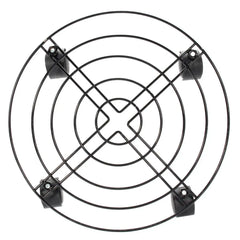 Bandeja para macetas redonda de metal de 4 tamaños, color negro, con 4 ruedas, para transportar macetas pesadas, soporte para platos, herramientas de jardín