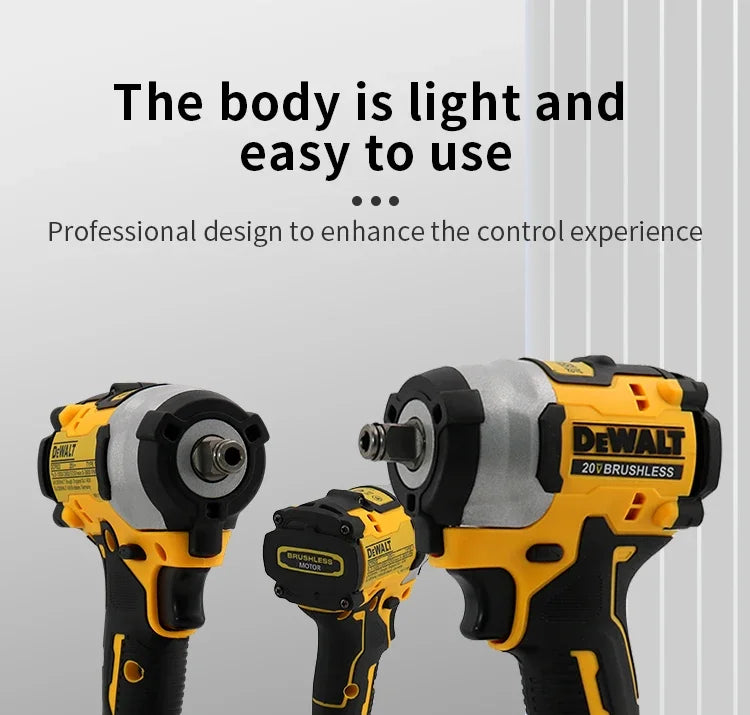 DEWALT 20V DCF922 Brushless Cordless Impact Wrench 406NM LED Light Variable Speed Rechargeable Electric Wrench Tool Only