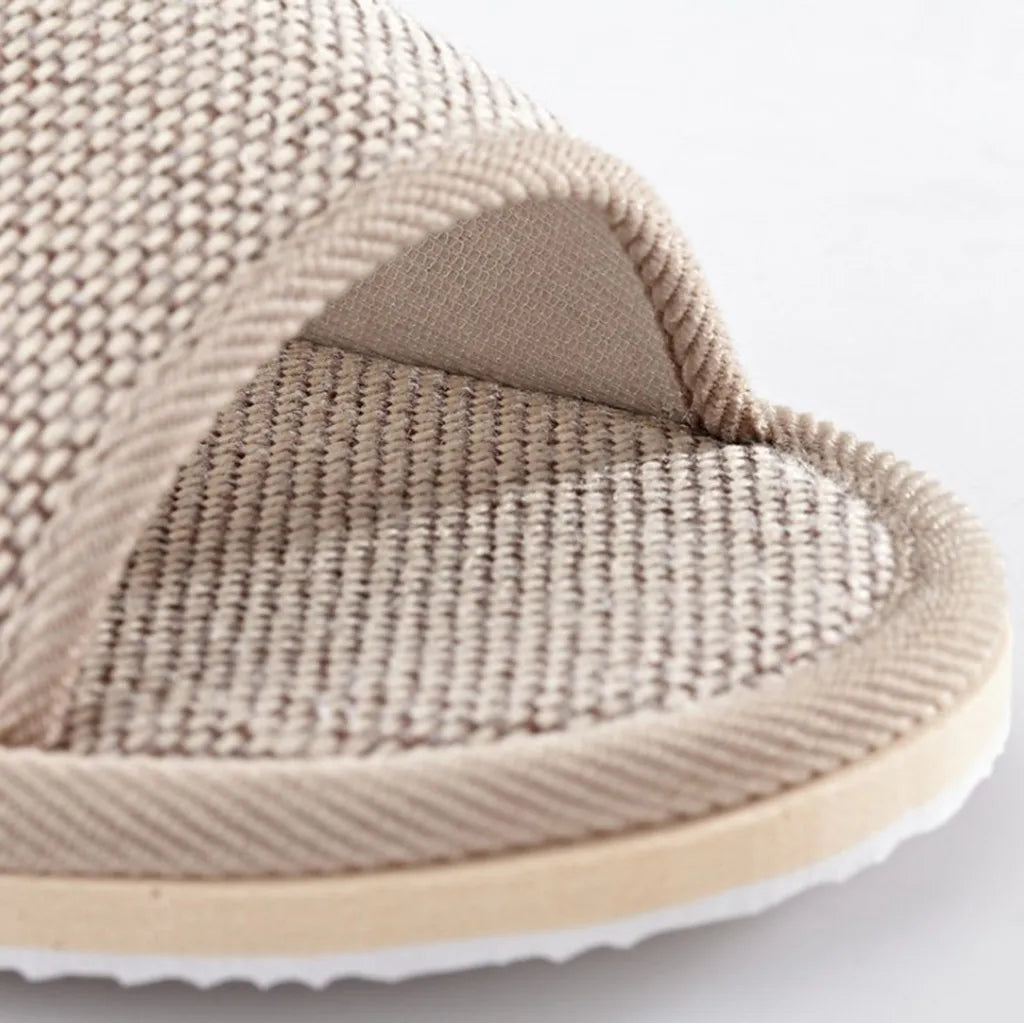 Home Slippers Women'S And Men'S Shoes Couples Plain Home Linen Slippers Indoor Flat Shoes Sandals Guest Slippers Women Shoes