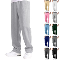 Mens Fleece Lined Sweatpants Wide Straight Leg Pants Bottom Sweatpants Joggers Pants Workout High Waisted Yoga Pants 10 Star