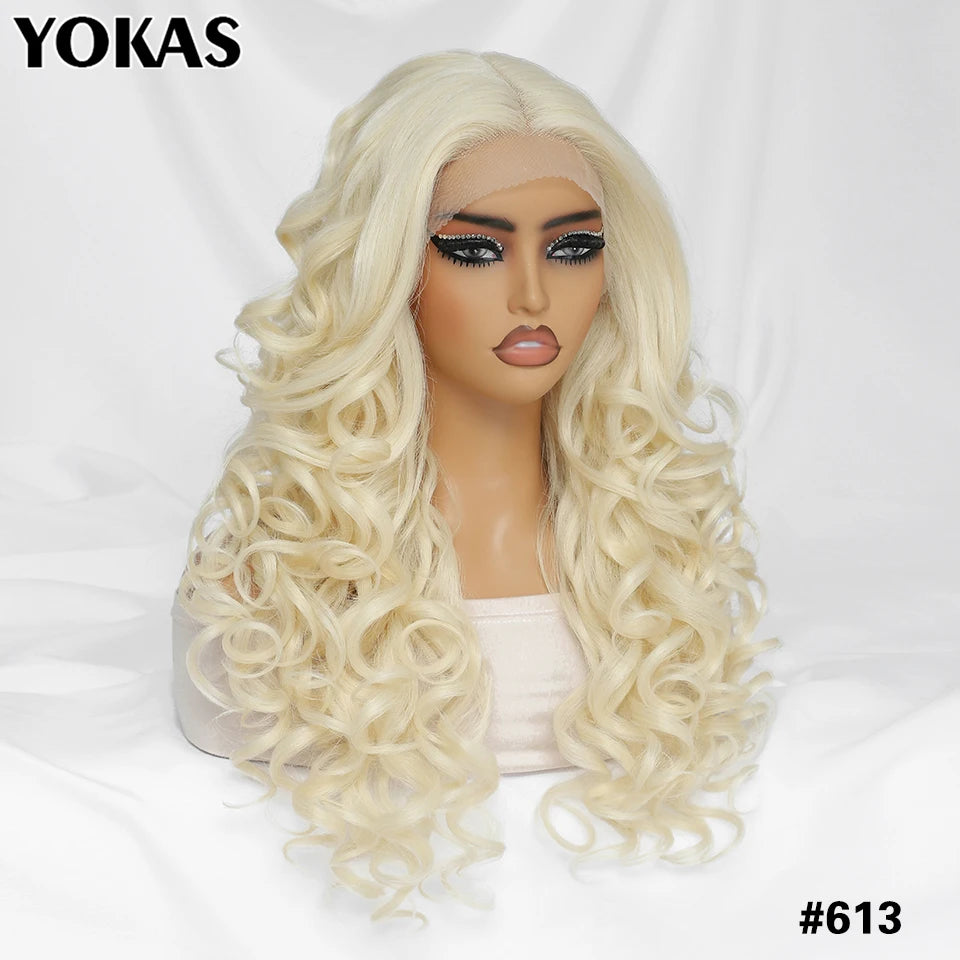 24 Inch Synthetic Lace Front Wigs For Black Women Curly Afro Lace Wigs for Afro Women Chocolate Brown Lace Front Wigs For Woman